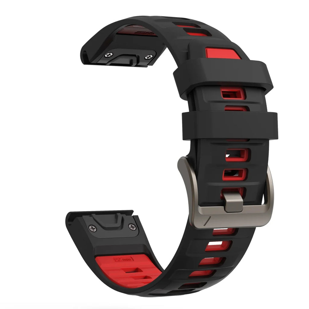 Silicone Sport Watch Band 22mm & 26mm – Breathable Replacement for 47mm and 51mm Smartwatches