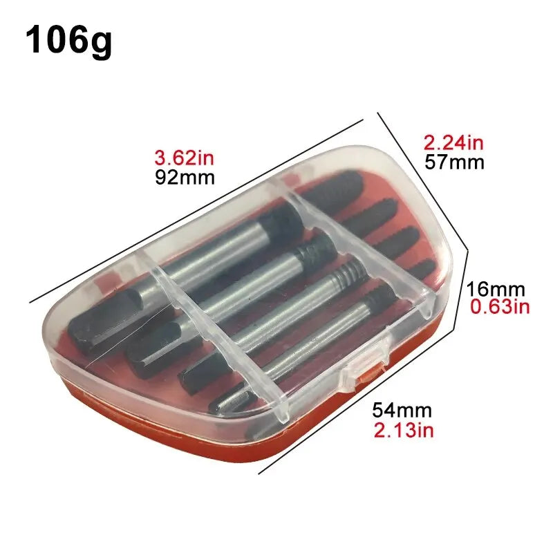 11-Piece Broken Screw Extractor Set – 5pc & 6pc Fine-Tooth Faucet Bolt Removal Kit, 52–88mm (2.05–3.46 in) High Carbon Steel