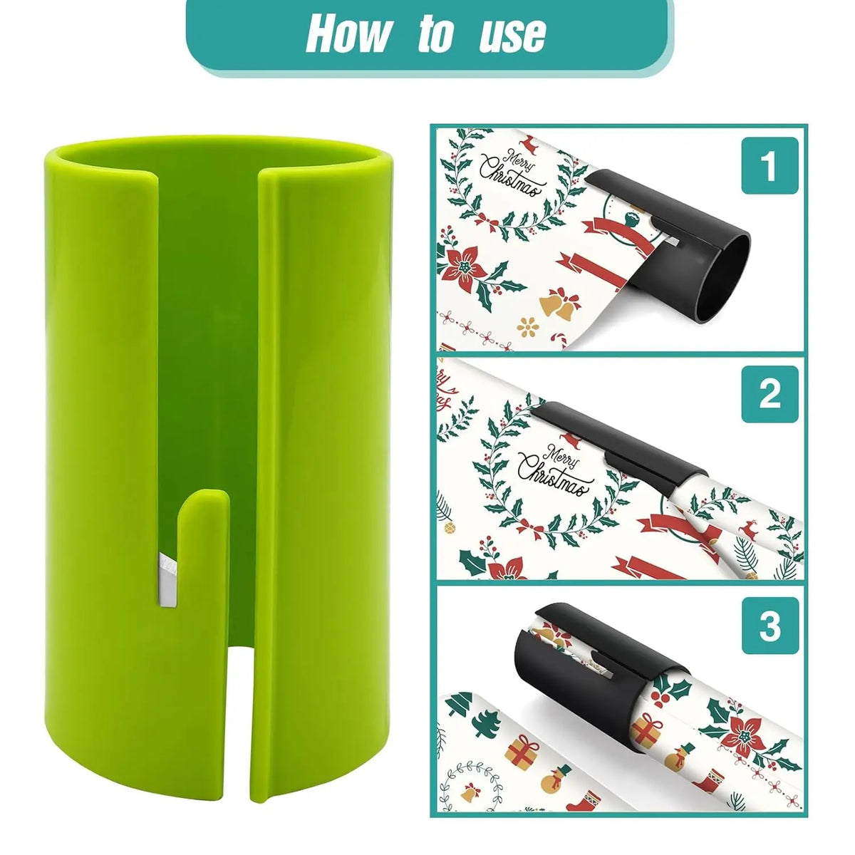 Portable Wrapping Paper Cutter for Rolls – Gift Wrap Cutter for Christmas & Birthday Packaging