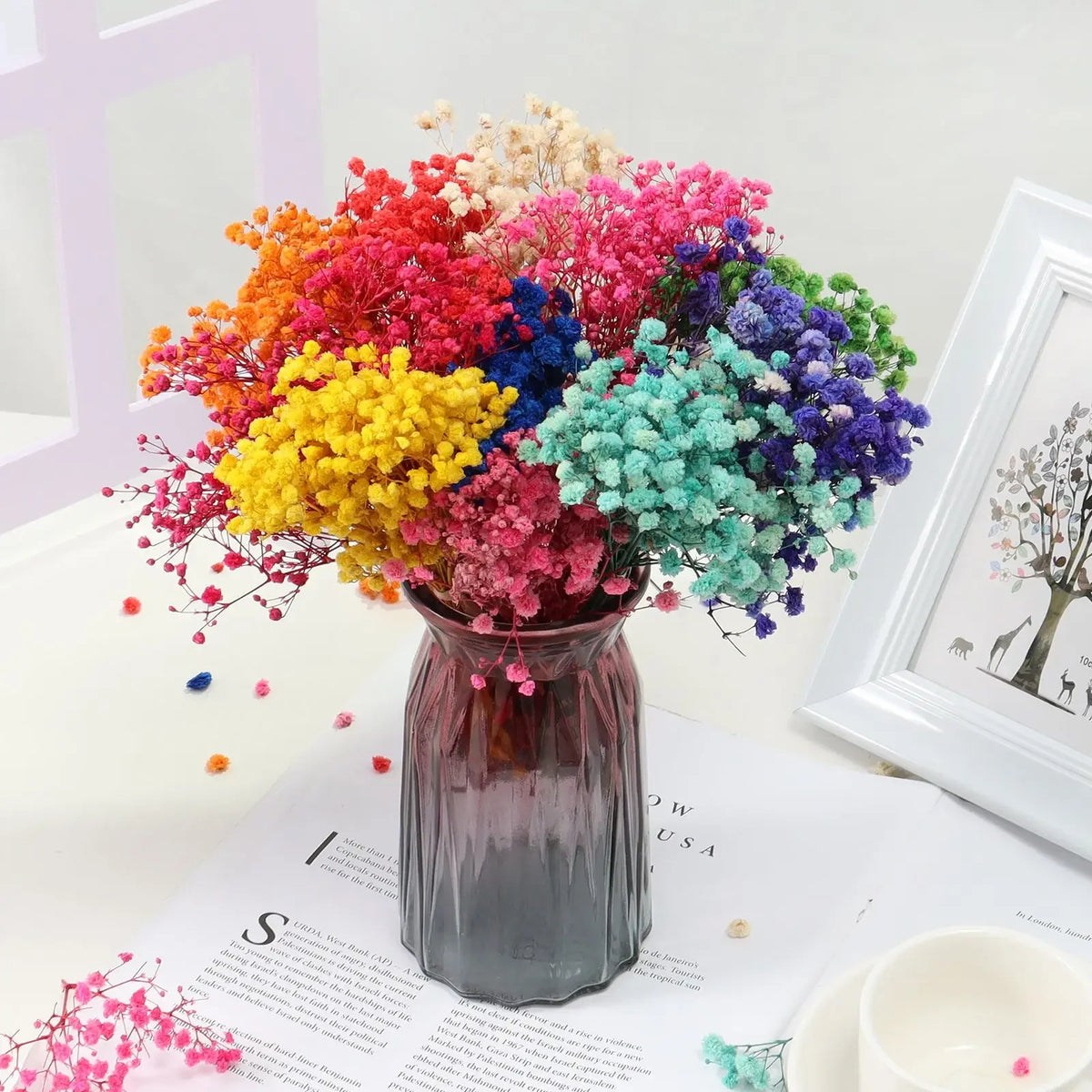 100g (3.5 oz) Dried Baby's Breath Gypsophila Bouquet - Preserved Boho Floral Home & Wedding Decor