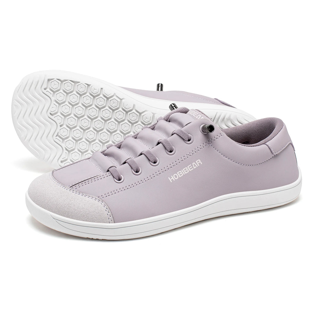 Unisex Barefoot Wide-Toe Minimalist Sneakers — Artificial Leather Adjustable Slip-On Walking Shoes