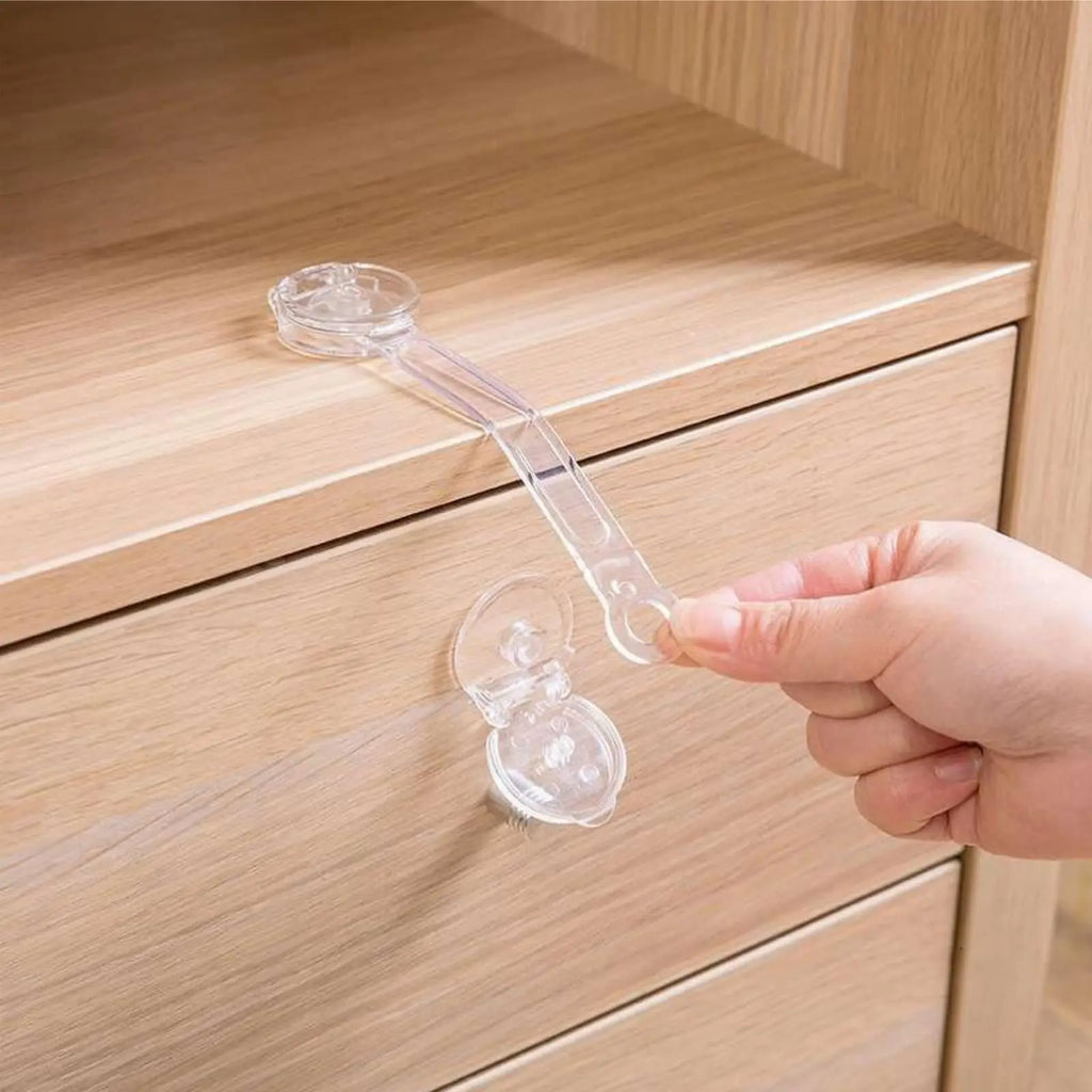 Child Safety Cabinet Locks (3–10 Pack) Transparent Soft Strap Anti-Opening Anti-Pinch
