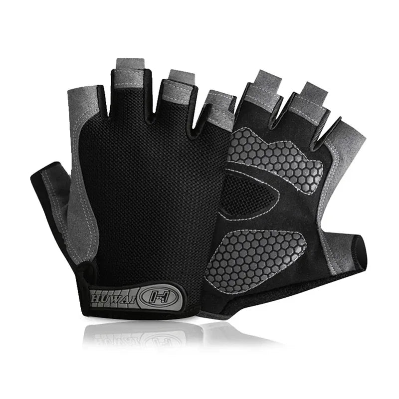 Fingerless Gym Gloves for Men & Women – Anti-Slip Breathable Workout Gloves for Cycling & Weightlifting