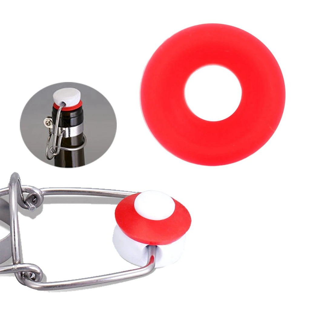 25-Pack Red Silicone Gaskets for Swing Flip-Top Bottles - Replacement Beer Bottle Seals