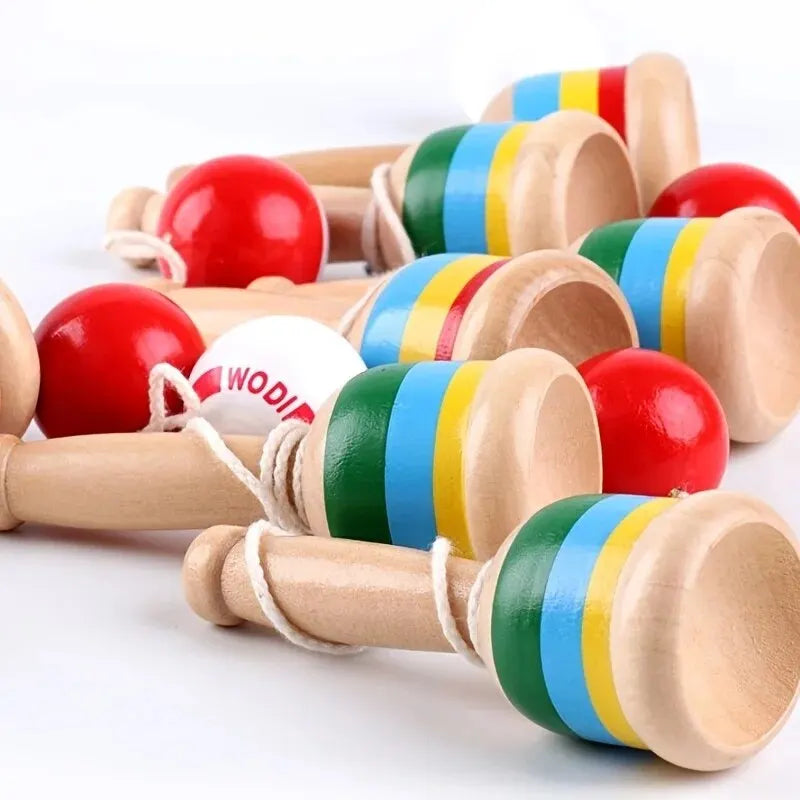 Montessori Wooden Cup-and-Ball Toy – Throw & Catch Skill Game for Kids, Hand-Eye Coordination Educational Toy Ages 3+