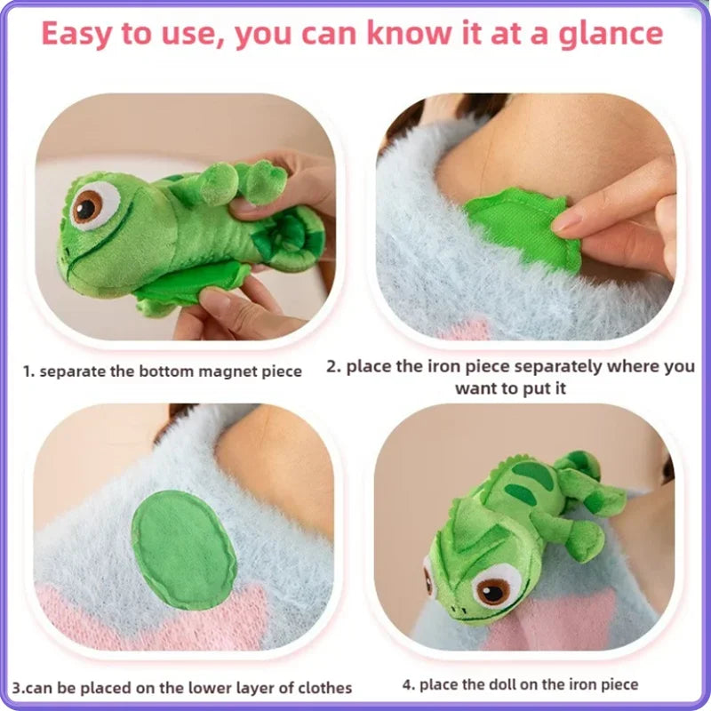 Pascal Rapunzel Chameleon Plush Doll 15 cm (5.9 in) Shoulder Stuffed Animal - Kids Gift