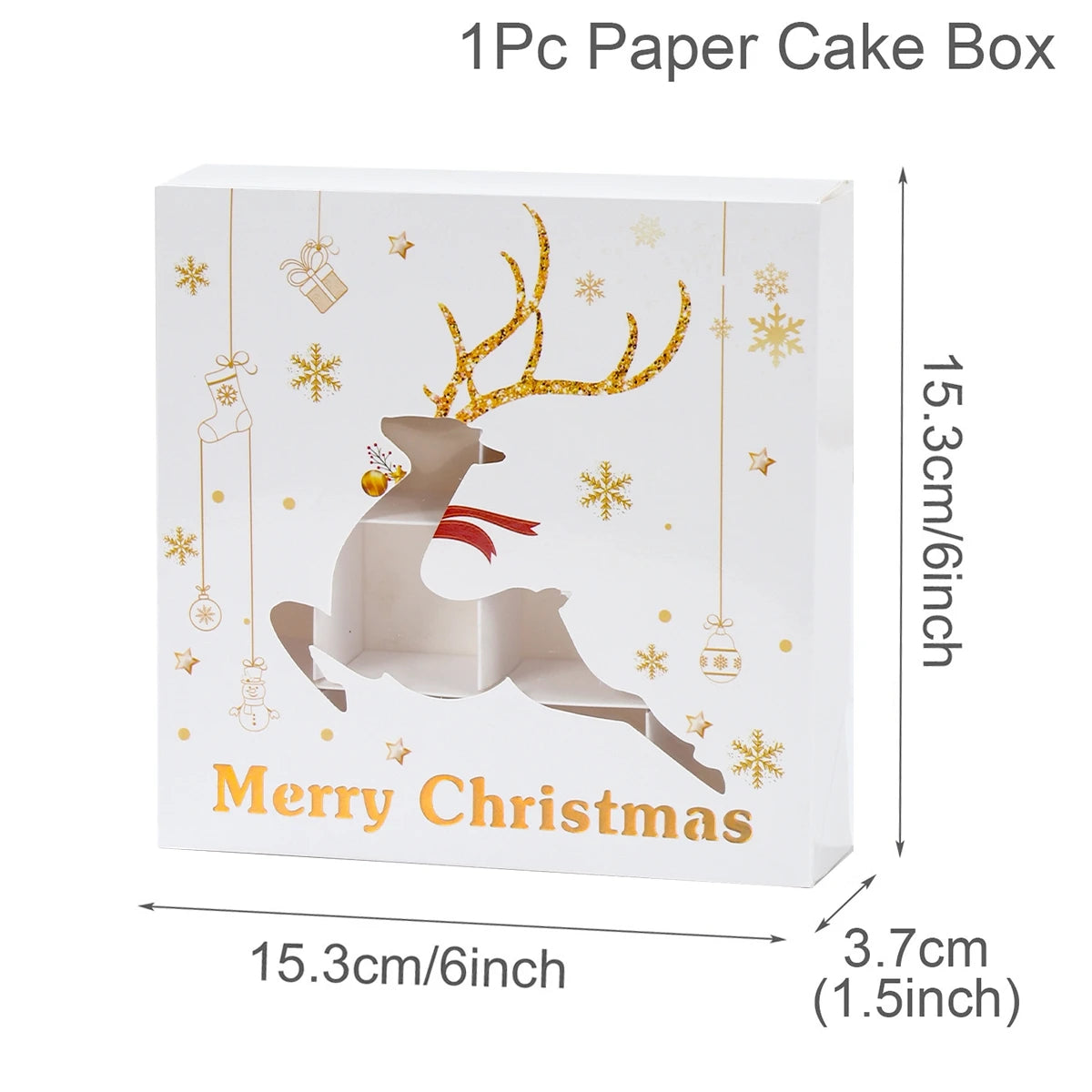 Christmas Kraft Candy & Cookie Gift Box for Holiday Treats