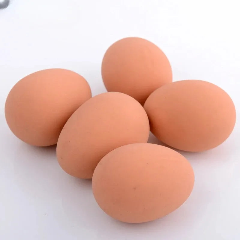 Realistic Bouncy Rubber Hatching Egg Toy 2.2 in (5.5 cm) Novelty Chicken Nesting Prank 1-Pack