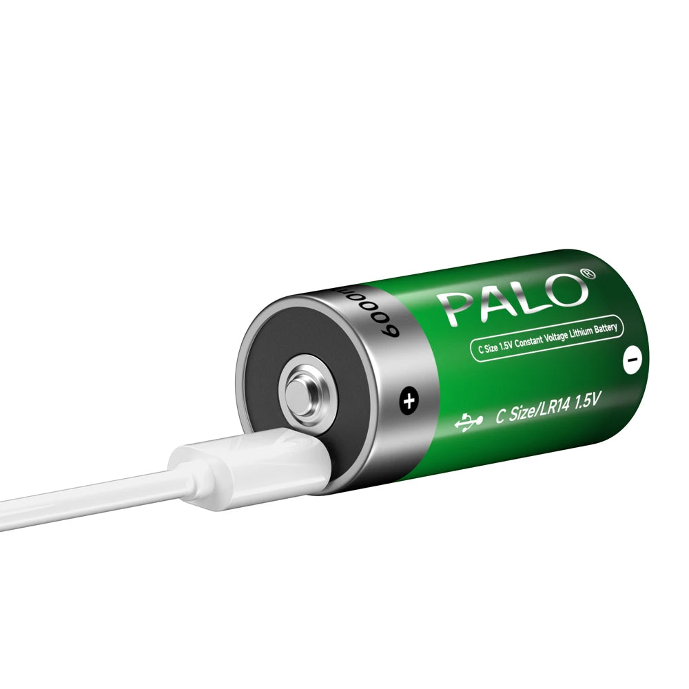 USB-C Rechargeable C-Size Li-Ion Battery 2500mAh (LR14)