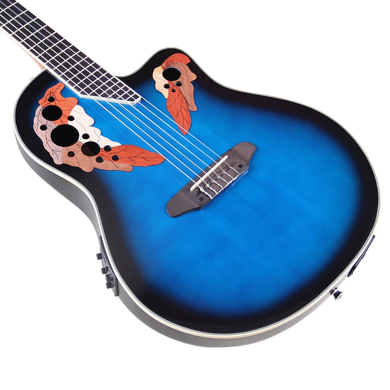 41-Inch (104 cm) Acoustic-Electric Classical Guitar — High-Gloss Spruce Top, Round Back, 6-String 20-Fret
