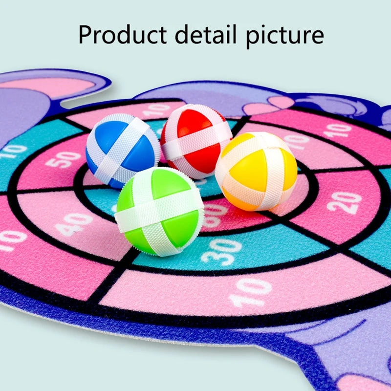 Montessori Sticky Ball Dartboard Toy for Kids Ages 3-7 - Indoor Educational Target Game with Soft Velcro Balls