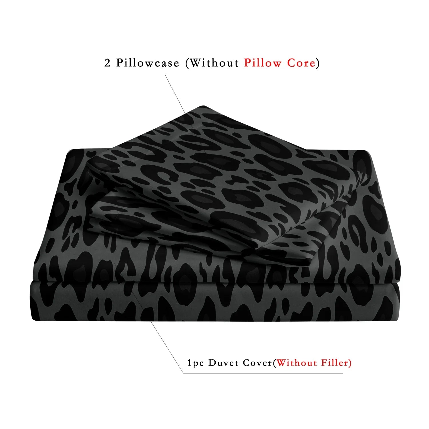 3-Piece Printed Polyester Bedding Set – 200TC Duvet Cover with Pillowcases (Twin to Super King)