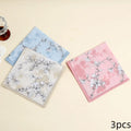 3-Pack Cotton Women's Handkerchiefs 17in (43cm) Floral Pocket Squares — Bridal Gift Set