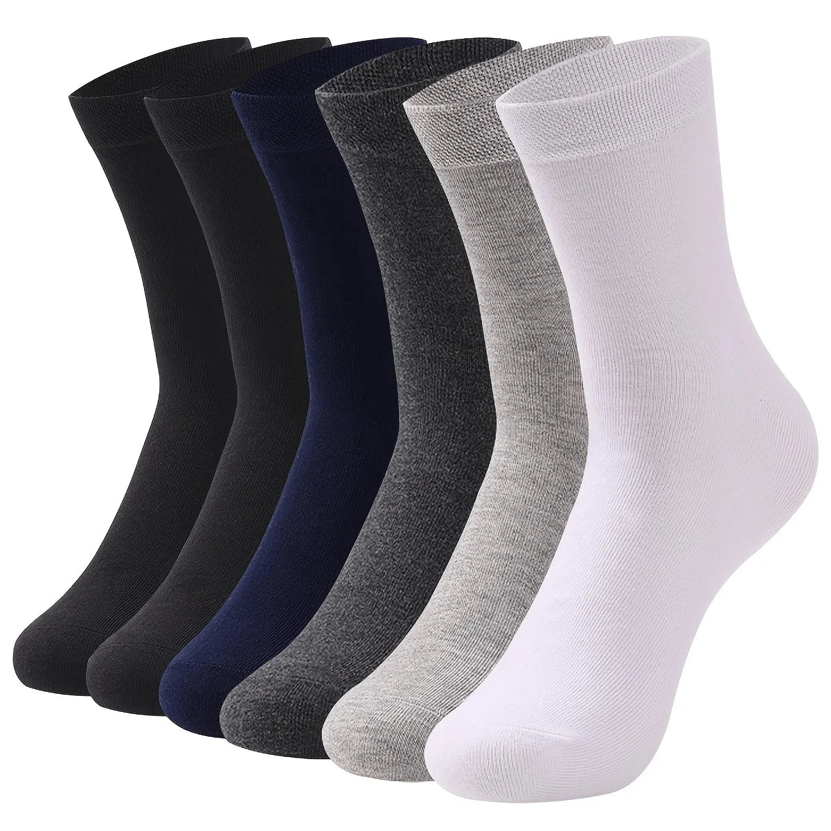 Men's Breathable Sports Crew Socks, 3/5/10 Pairs, Polyester-Cotton Anti-Odor Sweat-Absorbent