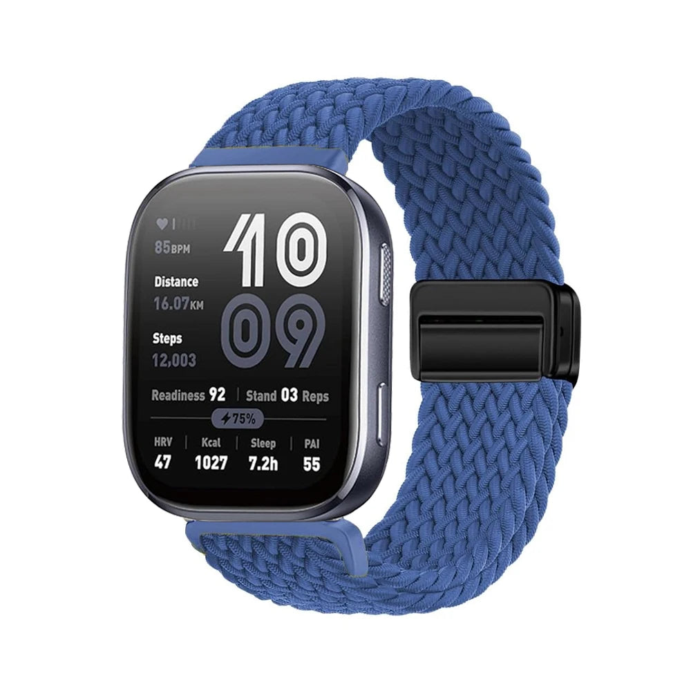 Magnetic Braided Nylon Watch Band — Adjustable Magnetic Clasp Strap for Smartwatches (1-Pack)