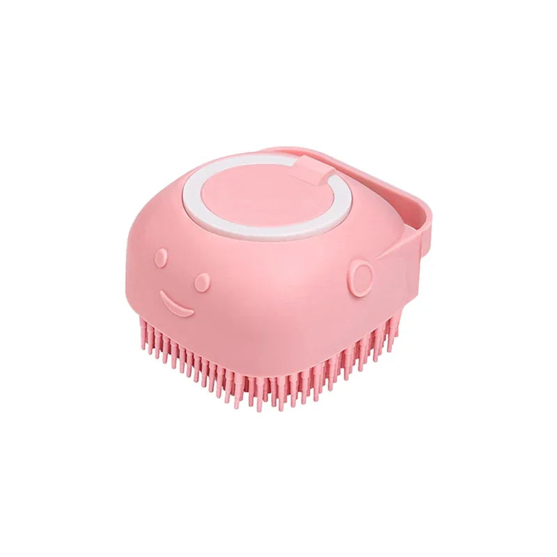 Silicone Pet Bathing Mitts 2-Pack Massage Grooming Brush for Dogs & Cats Rubber Bristles
