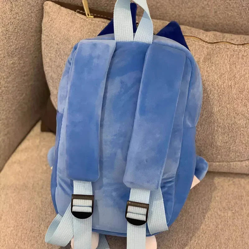 Bluey Family Kids Backpack, Cartoon Dog Kindergarten School Bag - Kawaii Blue & Orange Children's Gift