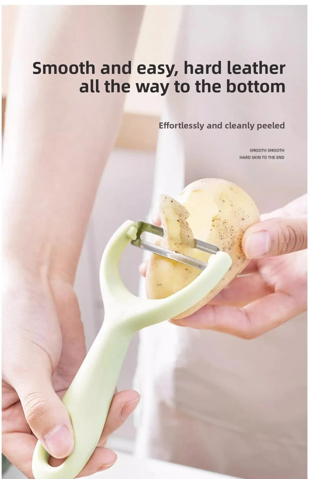 Stainless Steel Vegetable & Fruit Peeler with PP Handle, Ergonomic Potato Peeler