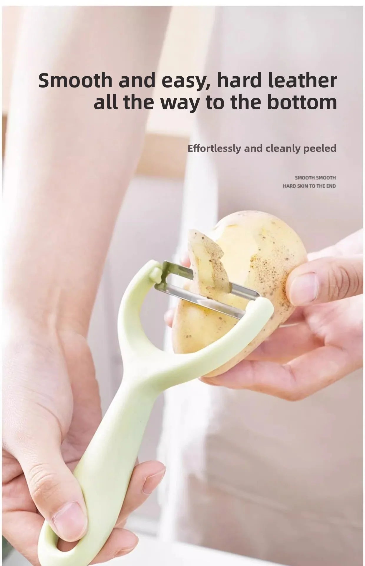 Stainless Steel Vegetable & Fruit Peeler with PP Handle, Ergonomic Potato Peeler