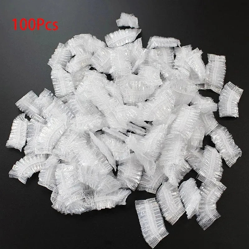 100-Pack Disposable Waterproof Ear Covers Earmuffs for Hair Dye, Shower & Salon – One Size Fits Most Adults
