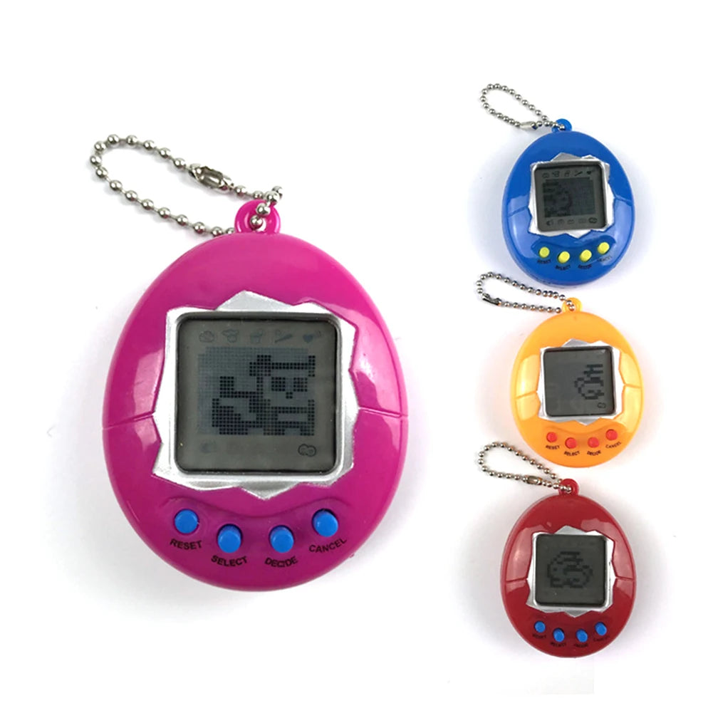 Mini Retro Virtual Pet Keychain Game — 90s Nostalgic Electronic Pocket Toy, Educational Gift for Kids & Adults
