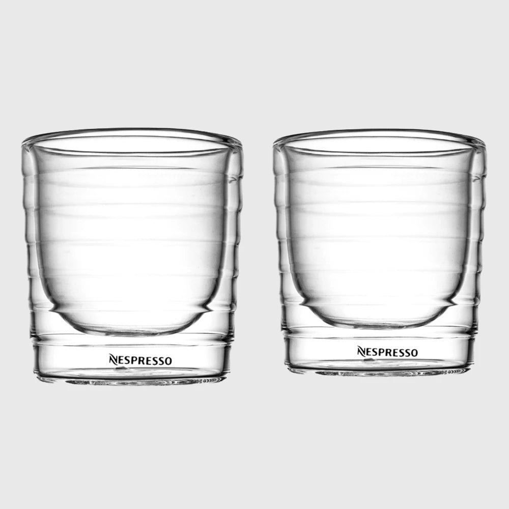 Double Wall Heat-Resistant Glass Coffee & Tea Mug, Clear Insulated Cup — 85ml (3oz) / 150ml (5oz) / 350ml (12oz), Single or 2/4/6 Pack