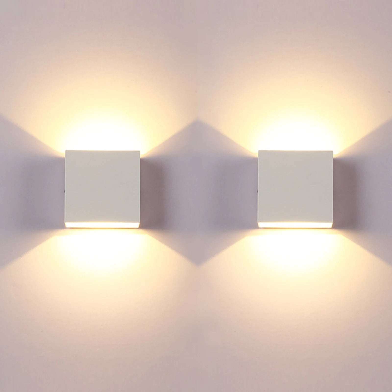 LED Up-Down Wall Sconces 2-Pack 6W - Modern Indoor Wall Lights for Living Room Hallway Bedroom