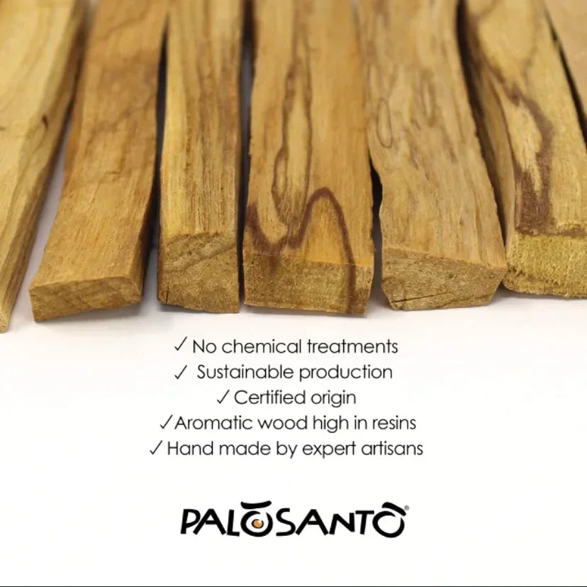 Palo Santo Natural Incense Sticks — Aromatherapy Smudging Sticks for Yoga, Meditation & Home Purification, 4 in (10 cm)