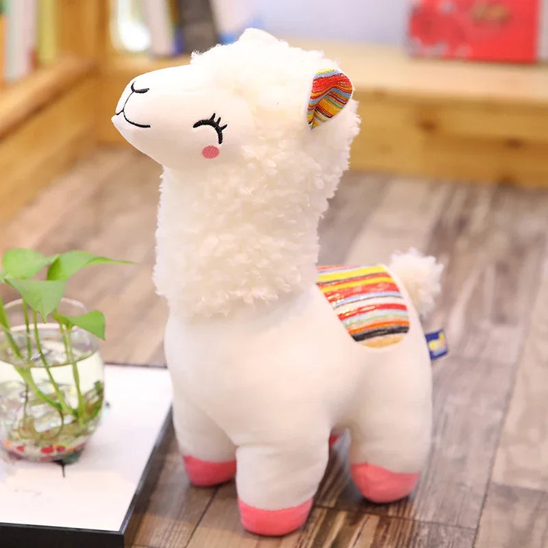 25cm (9.8 in) Smile Alpaca Llama Plush Toy - Soft Stuffed Animal Throw Pillow for Kids and Home Decor