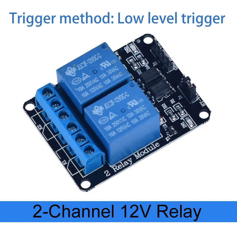 1/2/4/6/8-Channel DC Relay Module Board Shield with Optocoupler — 5V/12V/24V High & Low Level Trigger for Arduino Raspberry Pi