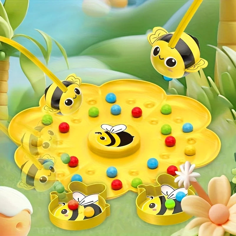 Bumblebee Multifunctional Kids Board Game - Magnetic Fishing Puzzle, Interactive Educational Family Toy, Christmas Gift (Ages 7-12)
