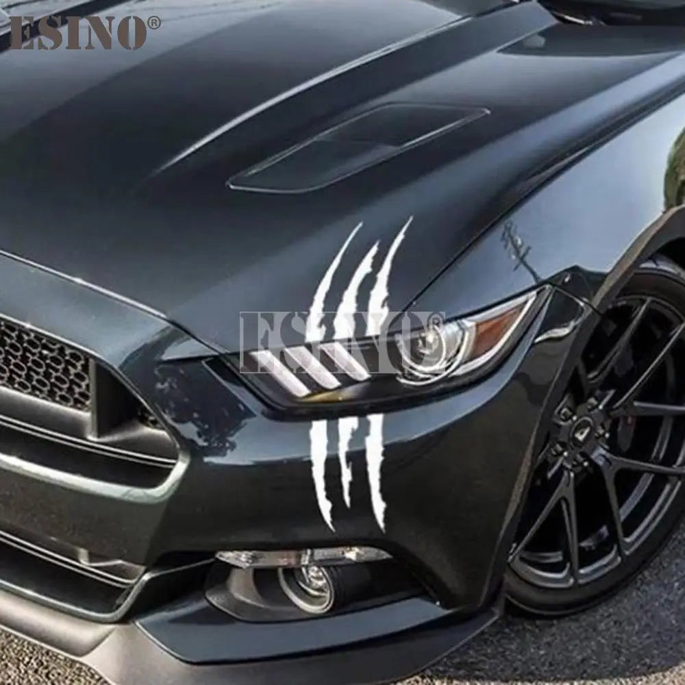 Ghost Claw Car Decal Vinyl Sticker - Claw Scratch Headlight & Body Stripe Graphic, PVC, Multiple Sizes (22 x 6.5 to 120 x 35.5 cm / 8.7 x 2.6 to 47.2 x 14 in)