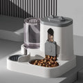 Automatic Pet Feeder with Water Dispenser - Spill-Proof Dual Bowl for Small, Medium and Large Cats and Dogs