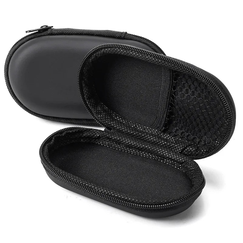 Hard Shell Earphone Case – Shockproof Waterproof Zippered Earbud Carrying Pouch, Universal for In-Ear
