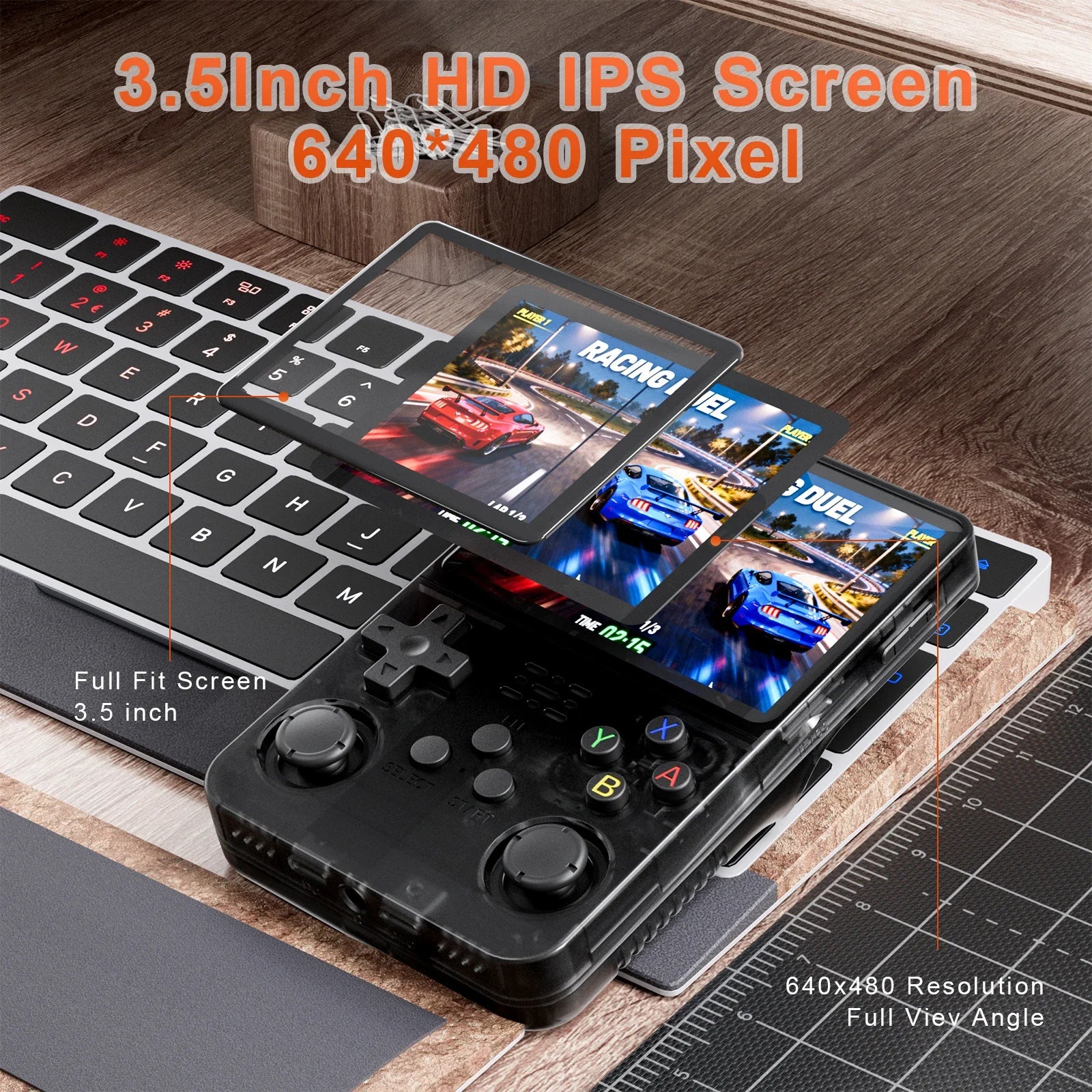 3.5-Inch IPS Retro Handheld Game Console 640x480 HD, 64GB Built-In, 16,000+ Classic Games Portable Pocket Player