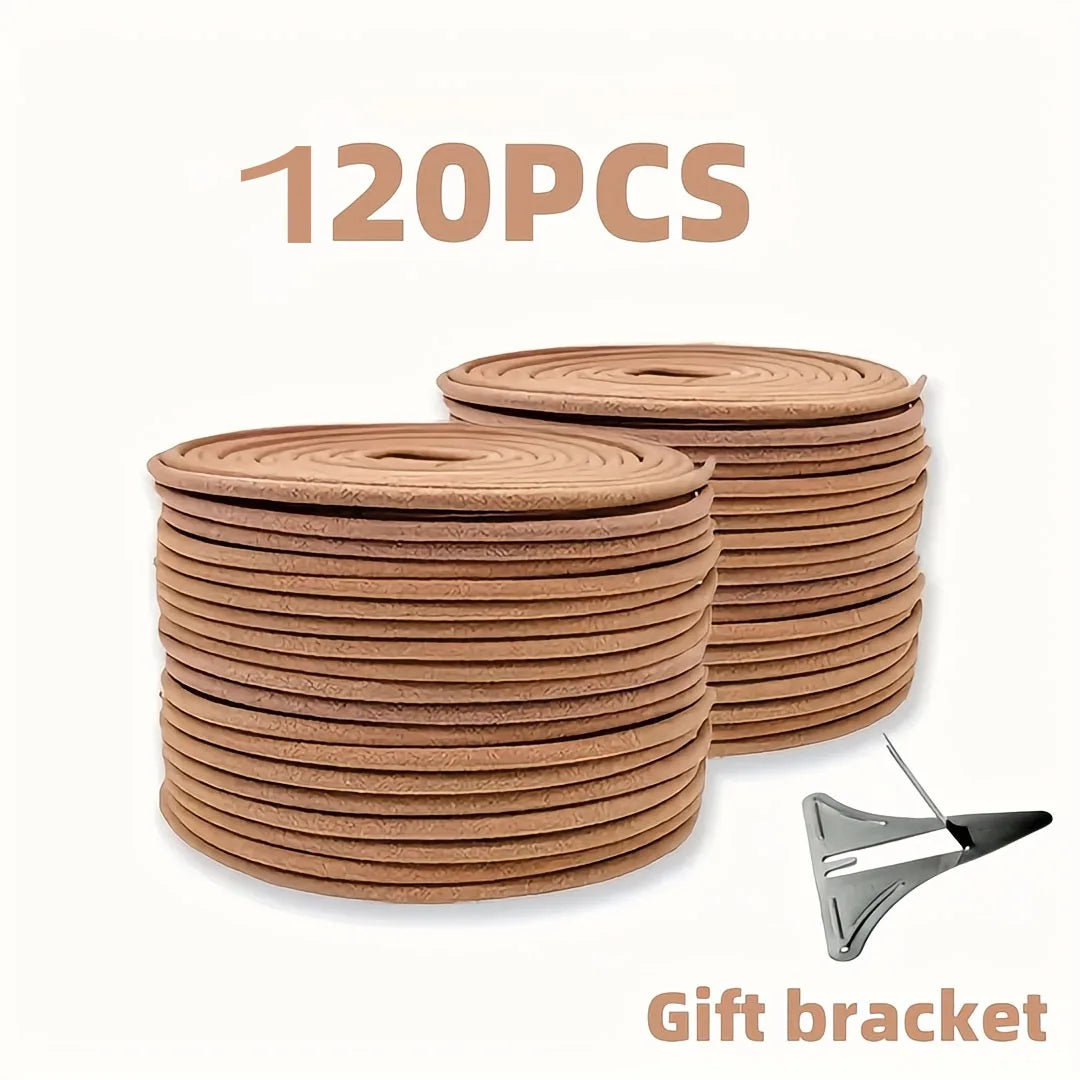 Coffee & Sandalwood Coil Incense with Stand — Scented Home Fragrance for Yoga, Meditation & Relaxation