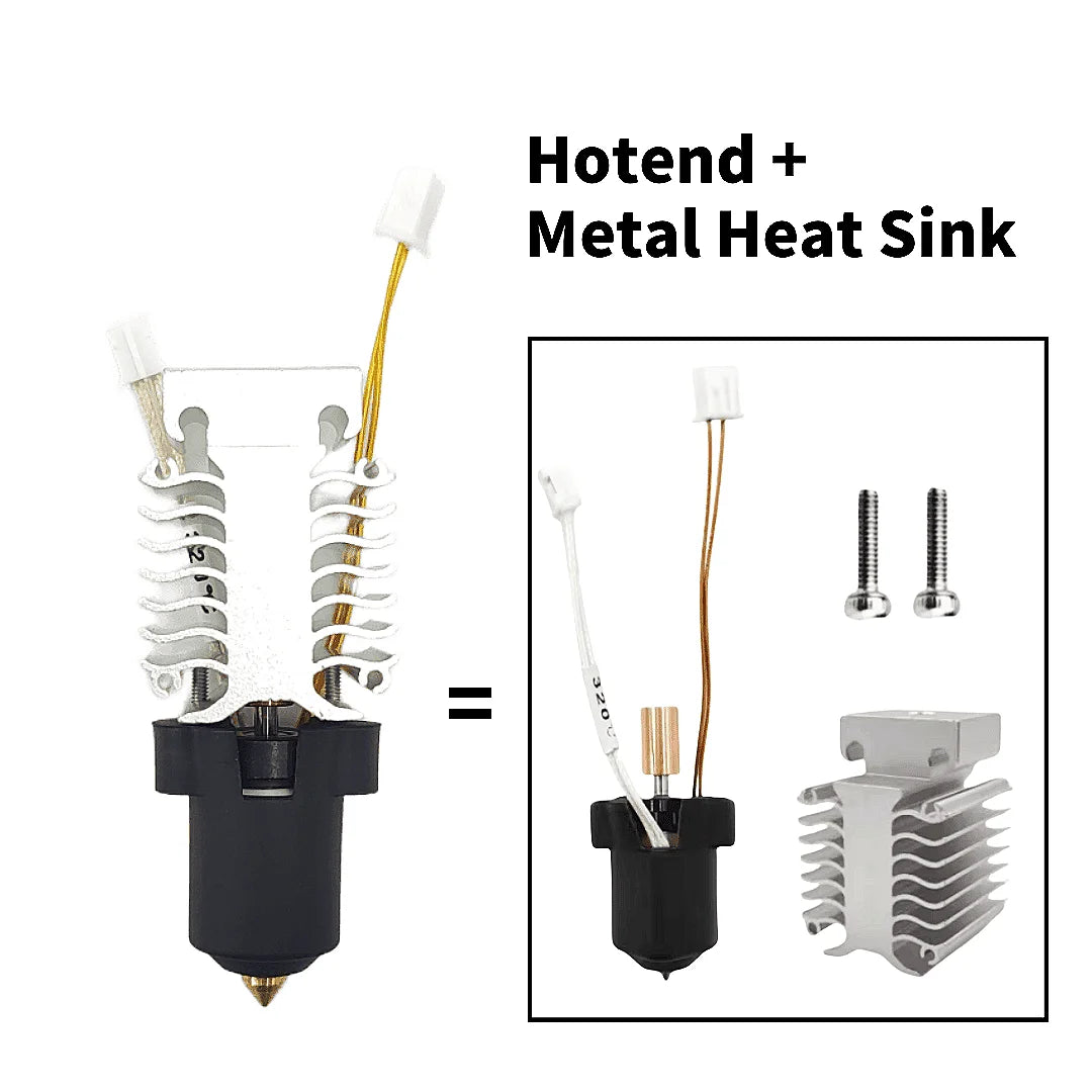 Hotend Nozzle Extruder Replacement Kit with Ceramic Heating Block 300°C (572°F) for 3D Printers