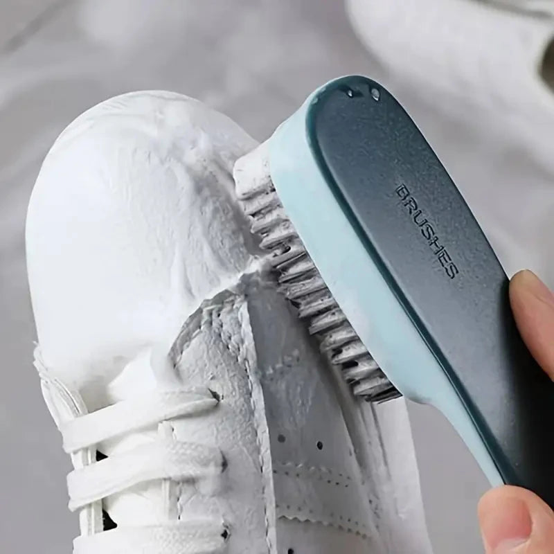 Multi-Purpose Shoe & Clothes Cleaning Brush – Plastic Scrub Brush (17 x 4 x 3 cm / 6.7 x 1.6 x 1.2 in) – 1/2/4-Pack