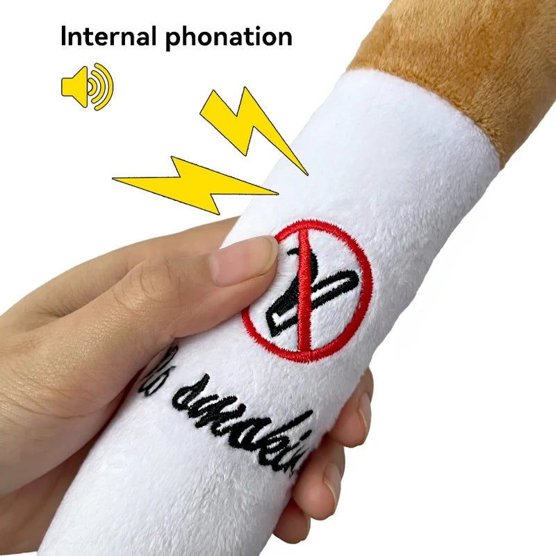 Dog Squeaky Plush Cigarette Toy, Bite-Resistant Chew & Interactive Molar Play