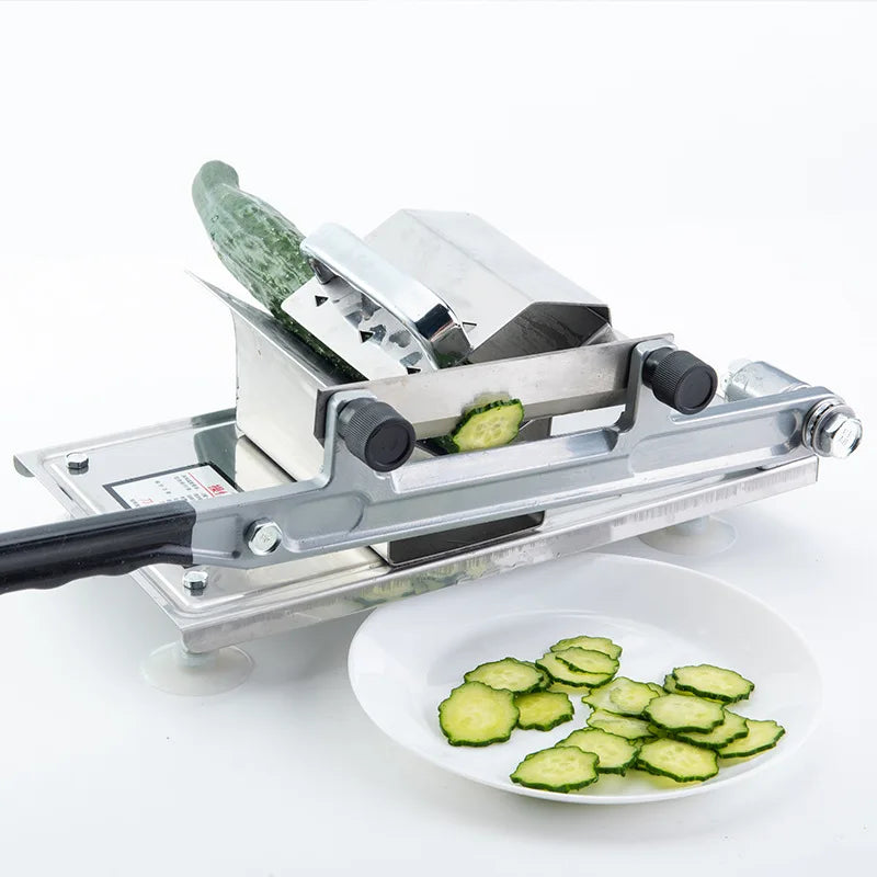 Adjustable Meat and Vegetable Slicer - Stainless Steel Frozen Meat Cutter for Pork Belly, Fruit & Vegetables