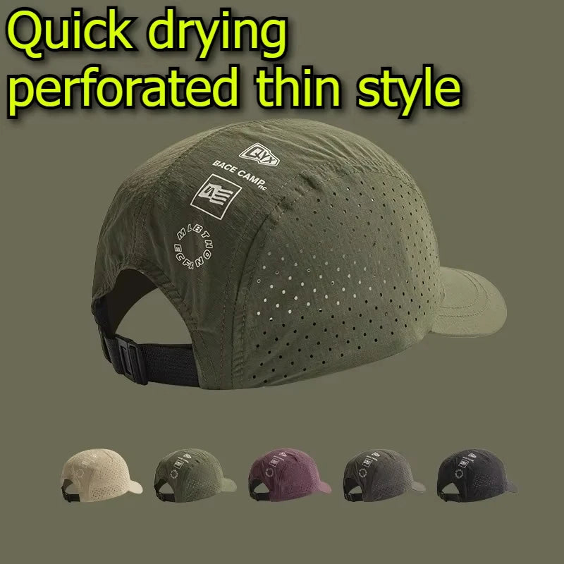 Breathable Unisex Baseball Cap Adjustable (56-60 cm / 22–23.6 in) Quick-Dry Sun Protection Hat for Hiking Golf Camping
