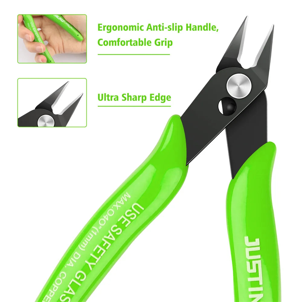 Mini Flush Cutters 1-Pack 125mm (4.9in) Carbon Steel Side-Cutting Pliers for Electronics, Jewelry & Model Making