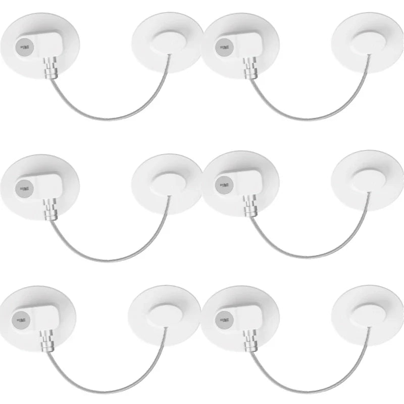 2/4/6-Pack Self-Adhesive Cabinet Locks with Keys — Baby Safety Locks for Fridge, Cabinets, Drawers, Doors & Appliances