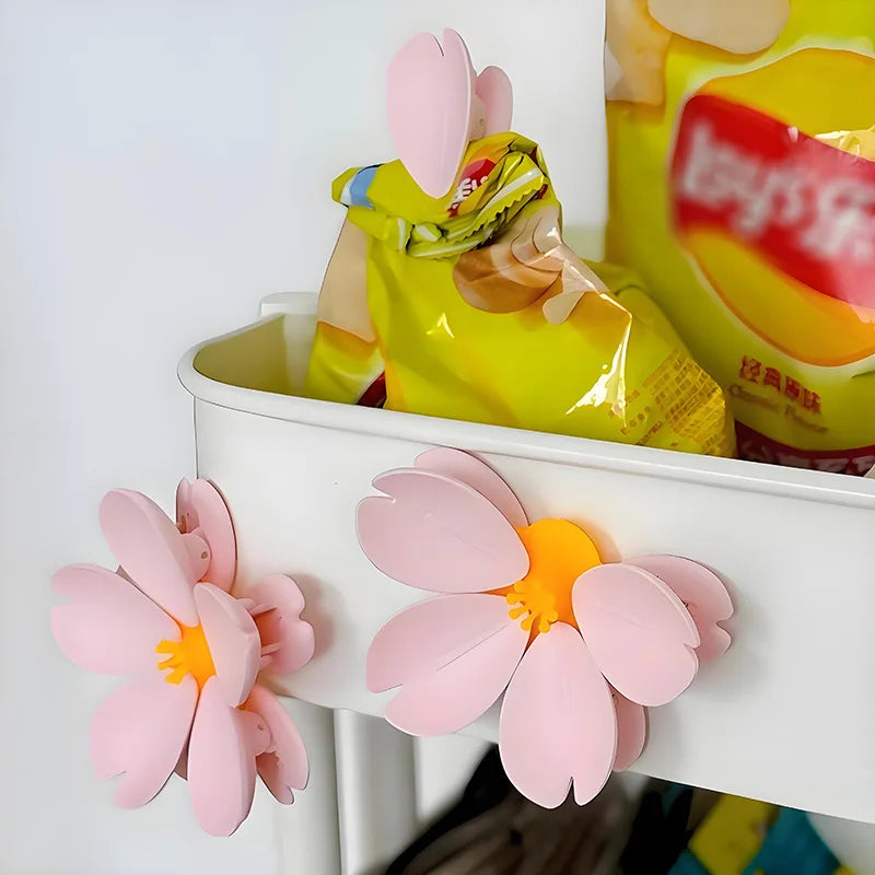 Sakura Petal Magnetic Fridge Clip - Flower Snack Bag Sealer & Refrigerator Magnet
