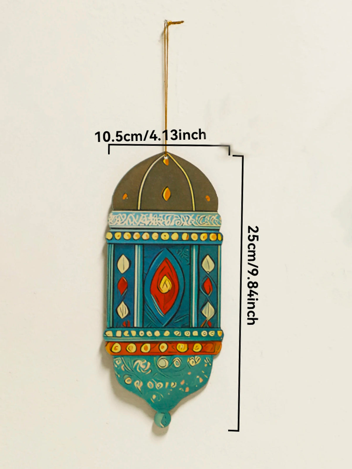Ramadan Moon and Star Lantern Wall Decor with Tassel – Eid Mubarak Hanging Ornament for Muslim Festival Home Gift