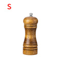 Oak Wood Manual Pepper Grinder – 5-inch (12.7 cm), 8-inch (20.3 cm), 10-inch (25.4 cm) Salt & Pepper Mill, Manual Spice Grinder
