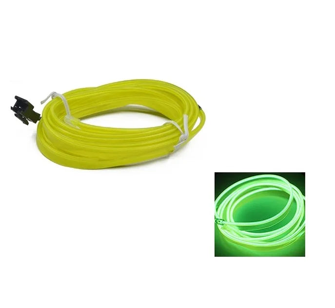 Car Interior LED EL Neon Strip - Flexible Ambient Auto Light for DIY 1/3/5/10M (3.3/9.8/16.4/32.8 ft)