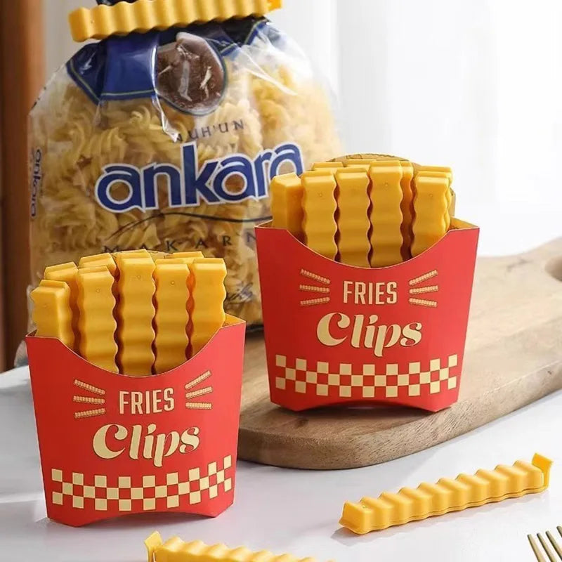 12-Pack Potato-Shaped Bag Clips with Magnetic Storage Box – Food & Snack Sealer Clips for Kitchen Refrigerator