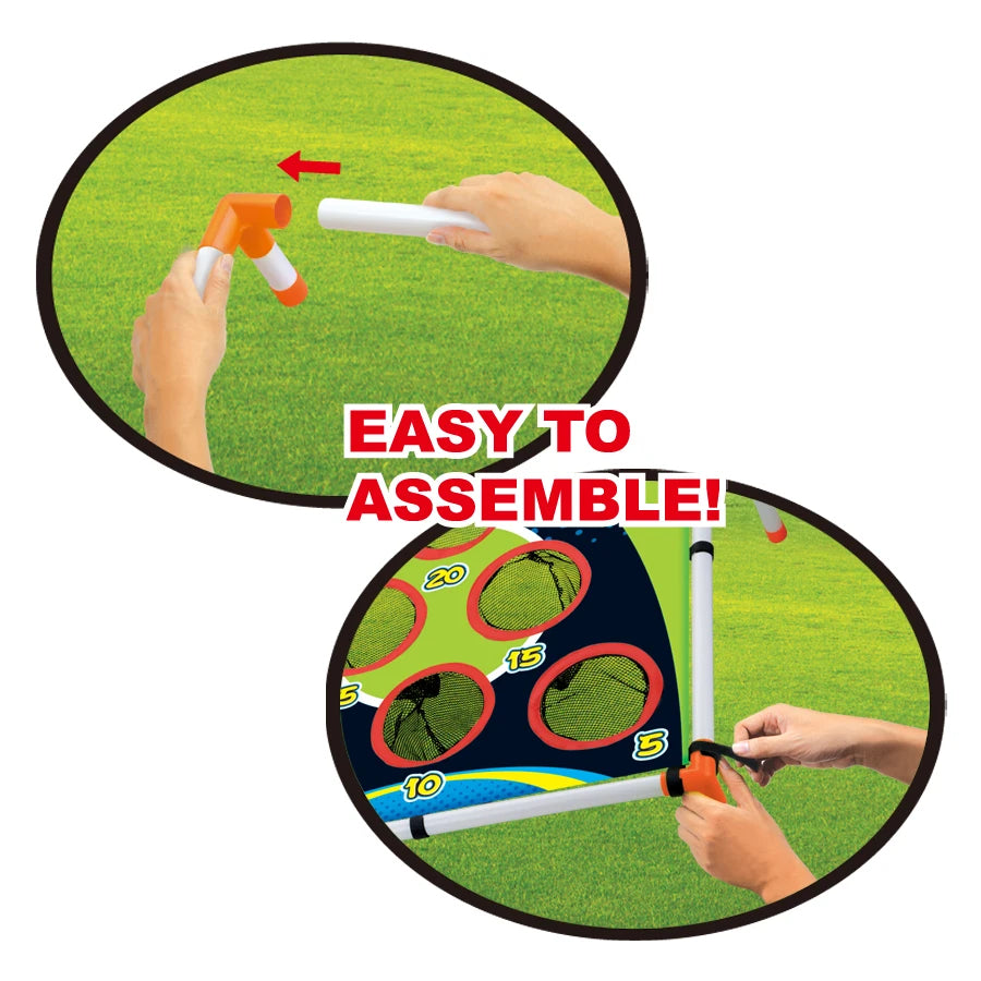 Portable Cornhole Toss Board Set – Easy Assemble Outdoor Yard Game for Kids & Adults 27.9 x 27.9 x 18.3 in (71 x 71 x 46.5 cm)