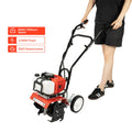 52CC 1700W Gasoline Garden Tiller 2-Stroke Air-Cooled Rotary Cultivator, 30cm (12in) Working Width, 3–12cm (1.2–4.7in) Depth